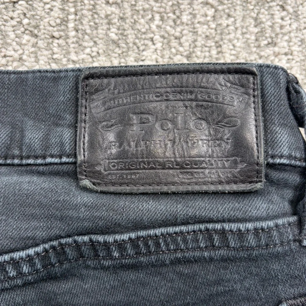Polo Ralph Lauren Jeans Men 36x34 Black Classic Fit Straight Leg Denim 710716228